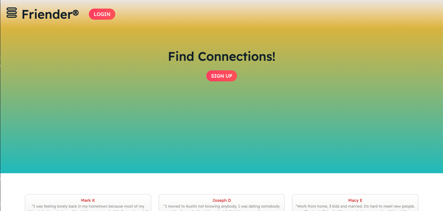 Friender application